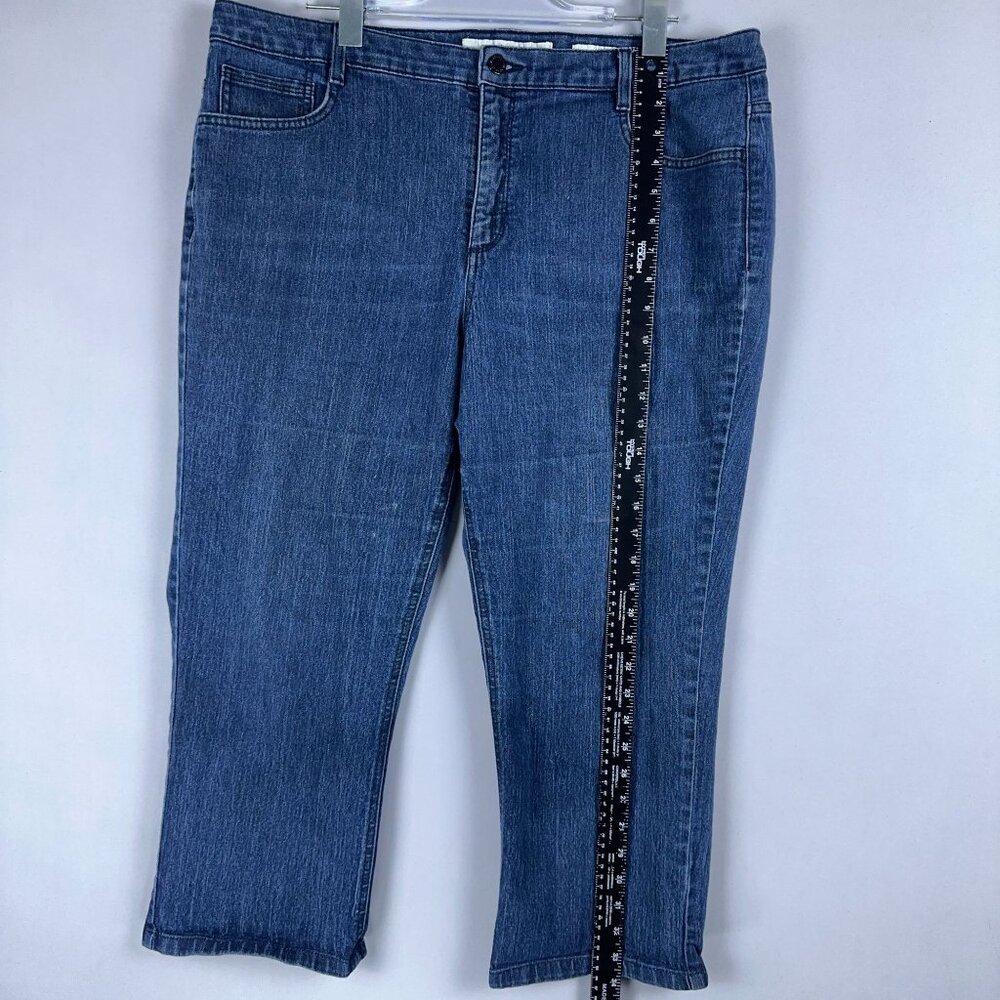 Jones New York City Cuffed Capri Jeans Womens 18W Secret Slimming Features Blue - Picture 3 of 12